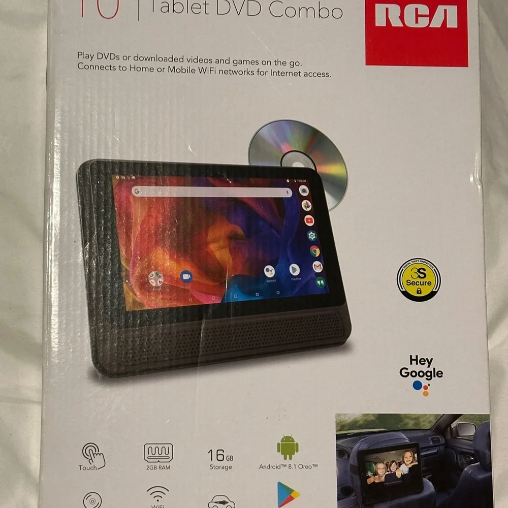 RCA Black Tablet DVD Combo